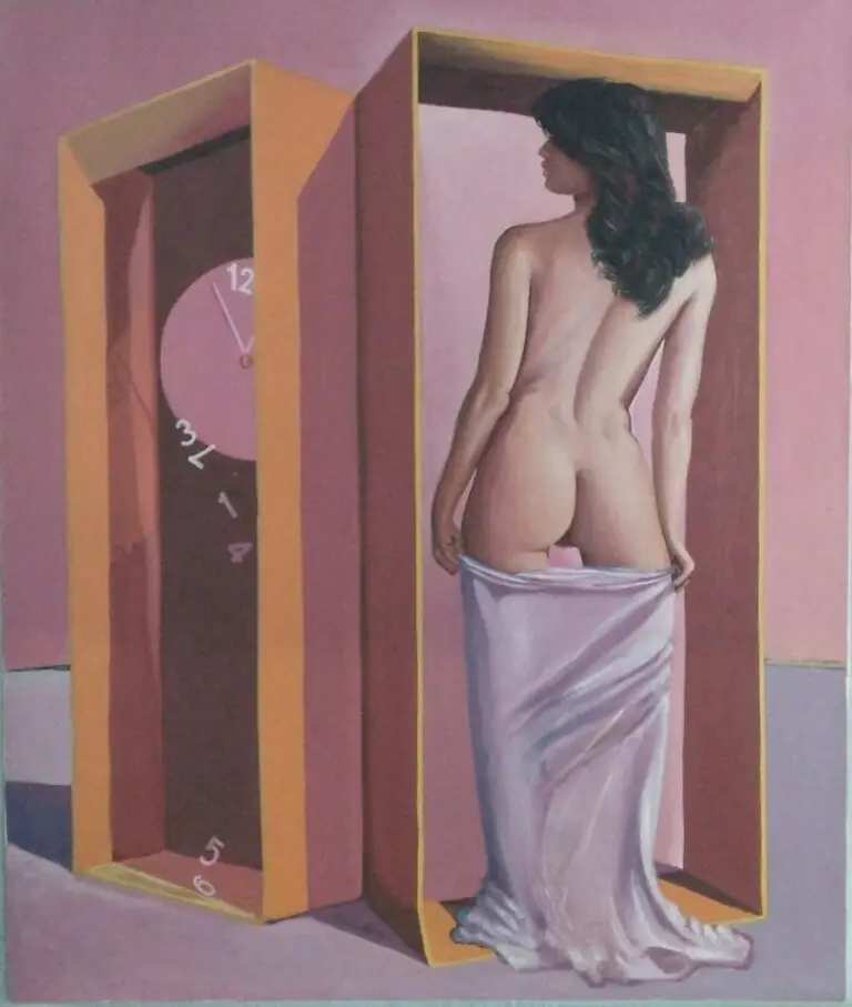 L’Appuntamento olio e acrilico cm 100x120 1991