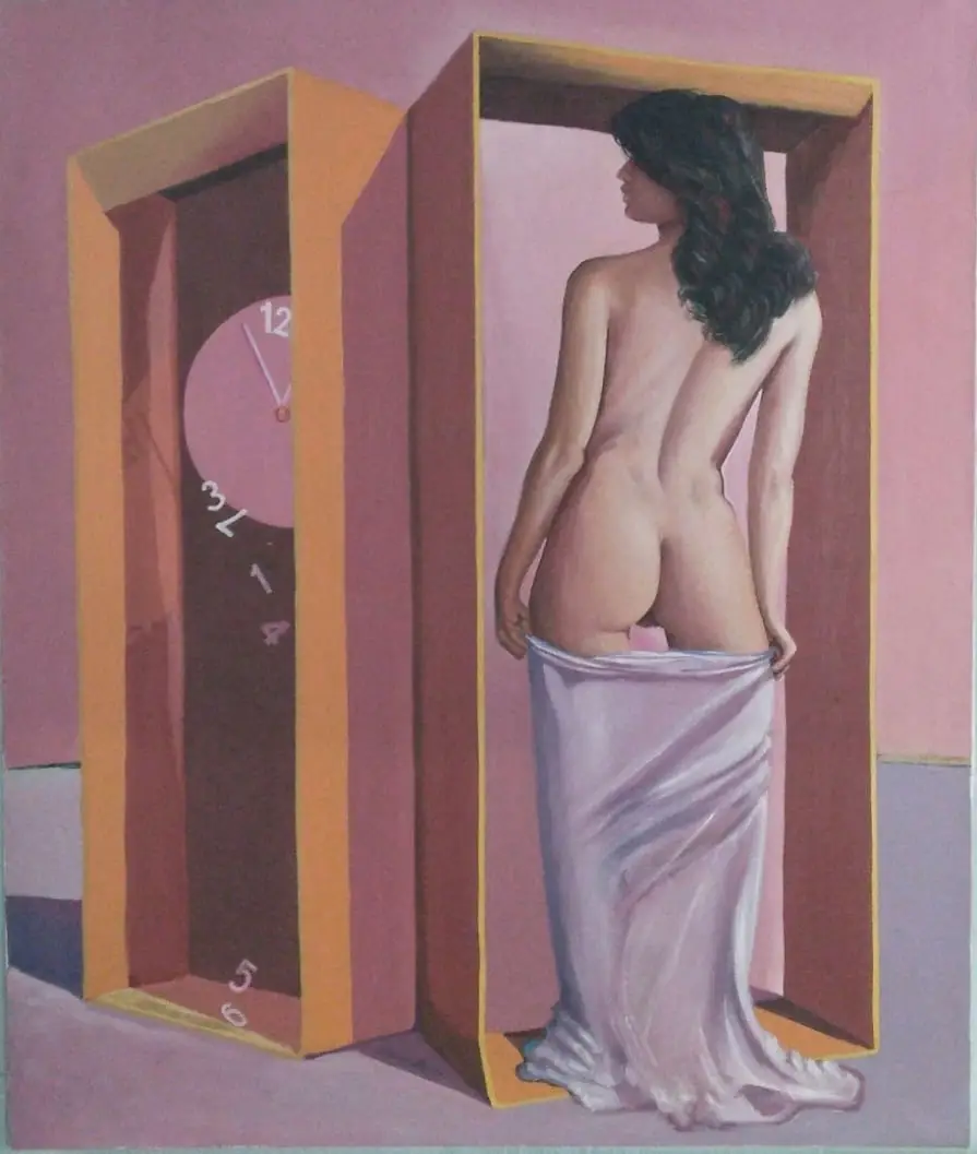 L’Appuntamento olio e acrilico cm 100x120 1991